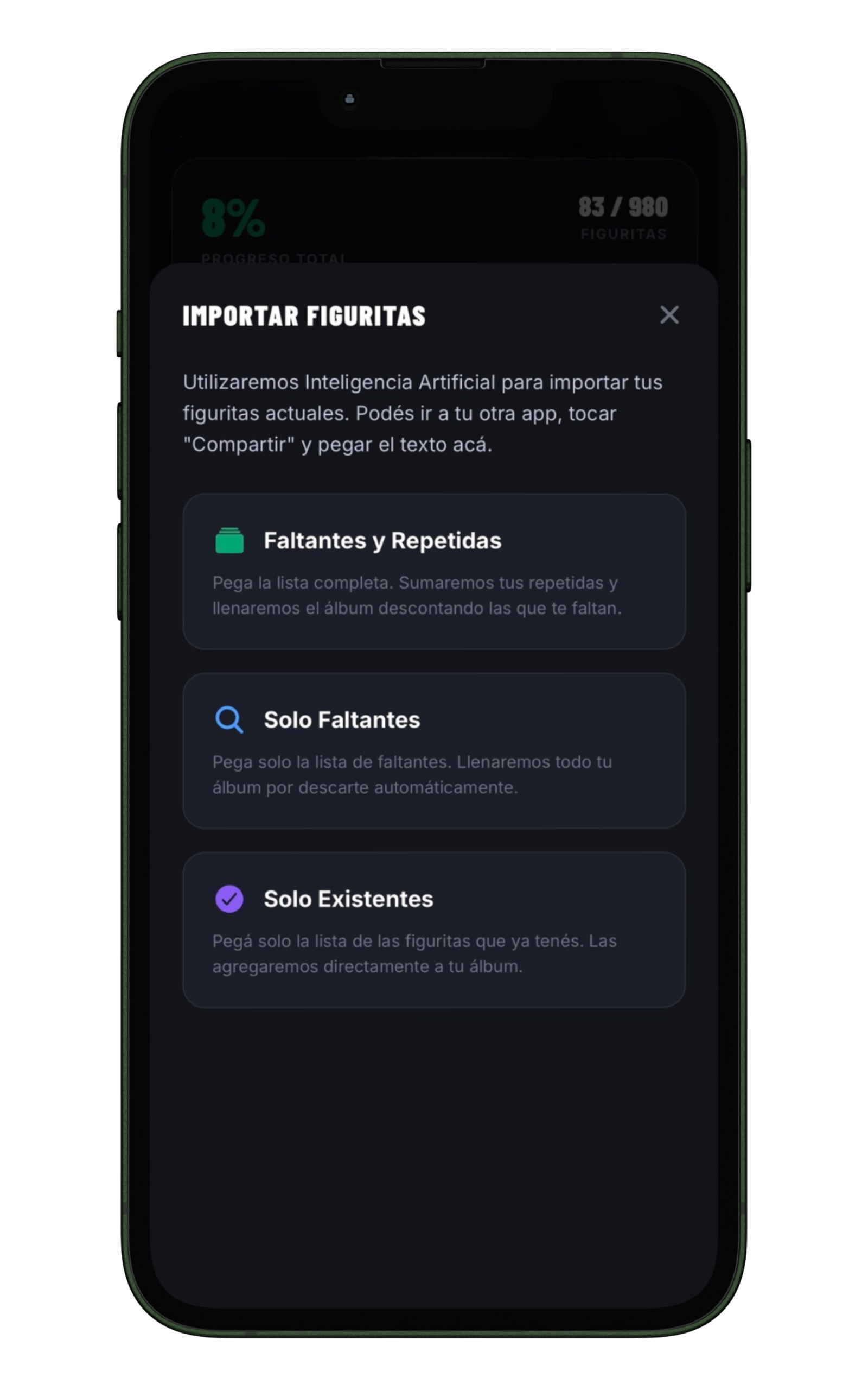 Importar listas con IA